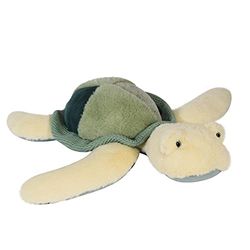 Histoire d'Ours - Peluche Tortue de Mer - 40 cm - Vert/Blanc - Belle Boîte Cadeau - Trésors Marins - HO3032