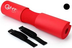 G5 HT SPORT Lange halterkussen, nek- en schouderbescherming voor squats, hipthrust en uitvalstappen, geschikt voor Olympische en standaard halters, bekleding met hoge dichtheid, antislip (rood)