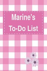 Marine's To Do List Notebook: Blank Daily Checklist Planner for Women with 5 Top Priorities | Pink Feminine Style Pattern with Flowers