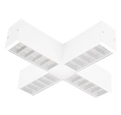 Zarivy Dark Linear Ceiling Diffuser, Prismatic Design, X Connection, Ideal for Ambient and Decorative Lighting.