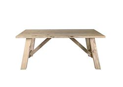 KONTE.DESIGN Tavolo LORETO in legno impiallacciato rovere naturale, 160x90 cm, spessore 4 cm