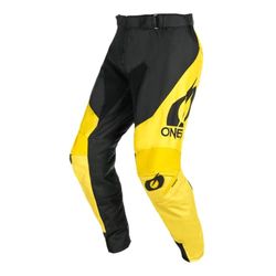 O'NEAL | Pantalon Motocross | Enduro Moto | Tissu Denier résistant, Protection Thermique en Cuir sur Les Deux Genoux à l'intérieur | Pants Mayhem Hexx V.24 | Adulte | Noir Jaune | Taille 40
