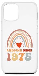 Carcasa para iPhone 15 Awesome Since 1975 49th Birthday Boho Rainbow 49 Years Old