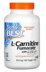 Doctor's Best L-Carnitina Fumarato 855mg - Apoyo Vital para la Energía y el Metabolismo Saludable, 180 cápsulas