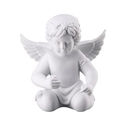 Rosenthal Anioł duży z wiankiem z kwiatów, biały matowy – figurka porcelanowa, motywy kolekcjonerskie, Wielkanoc 2023, figurka dekoracyjna, element kolekcjonerski, anioł porcelanowy, wianek z kwiatów,