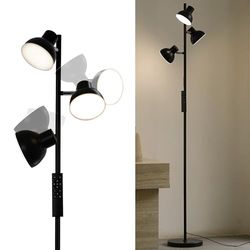 LuminexDesigns Floor Lamp Living Room 36W 2800LM LED Floor Lamp Dimmable with Remote Control & Touch 2700K-6500K, 3-Light Reading lamp Modern Floor lamp