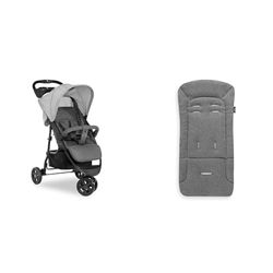 Hauck 311271 Citi Neo buggy met 3 wielen, tot 25 kg met ligstand vanaf geboorte - grijs & hauck universele zitverkleiner voor buggy’s en wandelwagens/Charcoal grijs