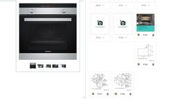 Siemens iQ100 HB113FBS1 four 66 L A Noir, Acier inoxydable