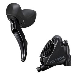 Shimano GRX ST-RX400 GRX 10-speed STI gebloed met BR-RX400 flat mount calliper, rechts voor