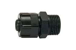 Enroscado, aluminio/plástico, para manguera neumática de PVC de 11,6 x 9, G 3/8, Temp. -15 °C hasta 70 °C, PN -0,95-15 bar.