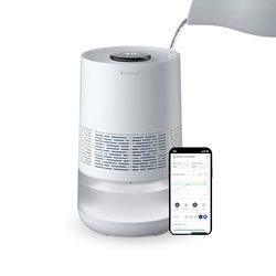 BLUEAIR Humidificateur Intelligent Premium pour pièces jusqu’à 4 m² – Réservoir 3,5 L lavable au lave-vaisselle | Technologie d’évaporation | Mode Auto & Nuit pour un sommeil plus sain