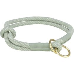 TRIXIE Soft Rope 1984716 - Collare per cani, taglia L: circonferenza del collo 50 cm/13 mm, in salvia – Collare regolabile in modo continuo in rugiada tessuta per cani, chiusura semplice