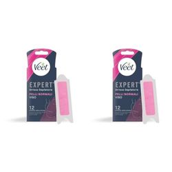 Veet Expert Strisce Viso Pelli Normali, 6x2 strisce (Confezione da 2)