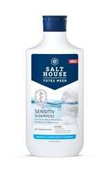 Salthouse Totes Meer Therapie Sensitiv Shampooing particulièrement doux avec tensioactifs sucrés, panthénol et aloe vera, pH neutre, pour le lavage quotidien des cheveux pour toute la famille, 250 ml