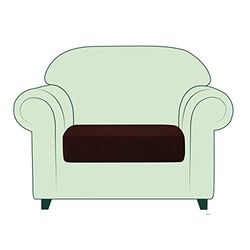 TOYABR - Fodera per cuscino per divano, elasticizzata, per poltrona, divano Lovesey, lavabile, rimovibile con fondo elastico per soggiorno, 1 posto, colore: cioccolato