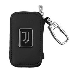 Juventus Leather Keyring in Box with Zip Remote Control Compartment or Key, with Logo Icon, Official Product 131839