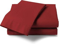 Heckett Lane Perkal Uni Laken 160x260 Aurora Red