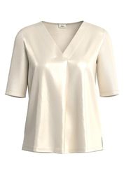 s.Oliver Black Label T-shirt voor dames, korte mouwen, wit, maat 48, wit, 48