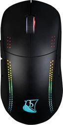 Konix Mouse da Gioco Wireless Drakkar Asgard Ambidextrous per PC - Batteria da 600 mAh - Ricevitore 2,4 GHz - Retroilluminazione a LED - Nero