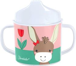 Sterntaler Mok met handvat/oefenbeker ezel Emmily, groen-roze