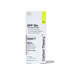 Carbon Theory Crema Solare 50+ Protezione SPF 50 - Crema Solare Viso e Corpo con Formula Biodegradabile, Alta Protezione Solare UVA/UVB, Crema Solare Idratante per 48h, 50 ml