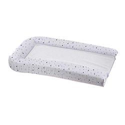 DOMIVA - Colchón cambiador de PVC con 2 esponjas extraíbles (color blanco Impr Stars)