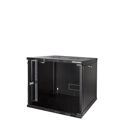 LogiLink Eco Wall Cabinet 6HE (400 mm) Flat Pack (unmounted), 48.26 cm (19 Inches), black