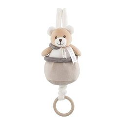 Chicco - Gioco My Sweet DouDou Carillon Orsetto, in Morbido Velour da Agganciare alla Culla, con Ninna Nanna per Accompagnare il Bimbino al Sonno, Colore Neutro, 0 mesi+