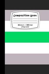 Agender Composition Notebook 6 x 9 Inches 180 Page (90 Sheet) College Ruled: Identity Celebration Stationery