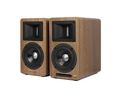 Airpulse EDIFIER A80 - Sistema di altoparlanti da scaffale 2.0 (100 W) con Bluetooth V5.0 (aptX), tweeter a nastro per altezze precise e chiare, molteplici possibilità di collegamento, telecomando