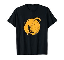 Kiteboarding Silhouette I Retro Kitesurf I Kitesurfing Maglietta