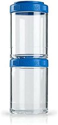 BlenderBottle GoStak 2Pak, recipiente de suplementos alimentares, cyan, Pak de (2 x 150 ml)