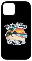 Tropical Vibes Costa Rica vacanze estive spiaggia Sun Souvenir Custodia per iPhone 13