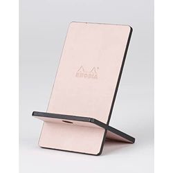 RHODIA 194416C - Support pour Téléphone Mobile Touche de rose - 8 x 8,5 x 13 cm - Extérieur Simili Cuir - Collection Home Office rama - Organisation de Bureau & Rangement Design