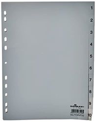 Durable 6511 10 cijferregisters - PP, 1-10, A4, 10 vellen, grijs