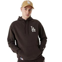 New Era Męska bluza z kapturem League Essntls Os Losdod Brsofw Los Angeles Dodgers bluza z kapturem, Brązowy, M