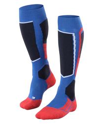 FALKE SK2 Intermediate Wool M Kh lana filo funzionale caldi spessi 1 paio, Calzini da sci Uomo, Blu Olympic 6940, 46-48