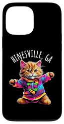 Hinesville GA USA Divertente gatto colorato ballerino design Custodia per iPhone 13 Pro Max