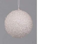 Euronatale L.ESP.Strass Esfera Blanca 100 mm PL-67011, como se Muestra en la Imagen, Unica
