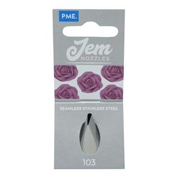 PME NZ103 Jem medelstor spruthylsa nr 103 för blommor/rökor, rostfritt stål, silver, cm, 2 x 2 x 3,5 cm, 1 enheter
