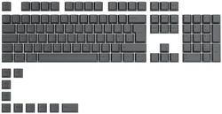 Glorious Gaming 115 GPBT Keycaps - Profilo Cherry, plastica PBT resistente, aspetto accattivante, suono superiore, caratteri originali, layout inglese britannico - Nero cenere