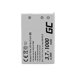 Green Cell PRO EN-EL5 EN-EL5A - Batteria per fotocamera Nikon Coolpix 3700 4200 5200 5900 7900 P3 P4 P80 P90 P100 P500 P510 P520 P5000 P5100 P600 S10 Full Decoded (1000 mAh 3,7 V), nero, CB45