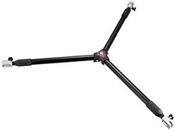 Manfrotto 537SPRB Accessorio per Treppiede Video, Stabilizzatore Intermedio con Tiranti Metallici, in Alluminio, Nero