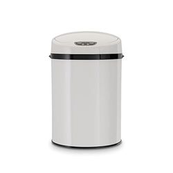 Echtwerk Oficina/baño/cosmética Papelera, Sensor de Movimiento por Infrarrojos, sin Contacto, Cuerpo de Acero Inoxidable, INOX Blanco, pequeño