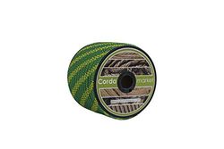 Corda rígida trançada dupla 10 mm x 25 m/10 mm x 50 m, poliéster de alta tenacidade, 1500 kg de resistência, ideal para náutica, toldo exterior, escalada, persiana, campismo - verde Fluor