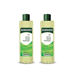 2x 400ml MARMARA Marmados Limon Kolonya 80° | Citroen Eau de Cologne | Aftershave | Scheerzorg | Geurwater met citroengeur