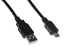 LINK LKCUSBM2 - Cable USB 2.0 Mini B de 5 pines para carga o transmisión de datos de cobre, 1,8 m