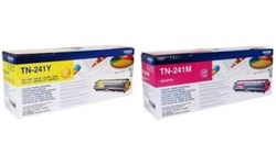 BROTHER TN-241Y | Cartouche de Toner Original | Jaune & TN-241M | Cartouche de Toner Original | Magenta