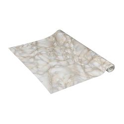 Venilia Folha adesiva, mármore branco aspto pietra, 67,5 cm x 2 m, espessura 95 μ, vinil autocolante para móveis ou cozinha, papel de parede decorativo, PVC sem ftalatos, fabricado na UE