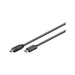 Goobay 55474 Câble USB 2.0 USB-C vers mini-B 2.0, Noir, 1.8m Longueur